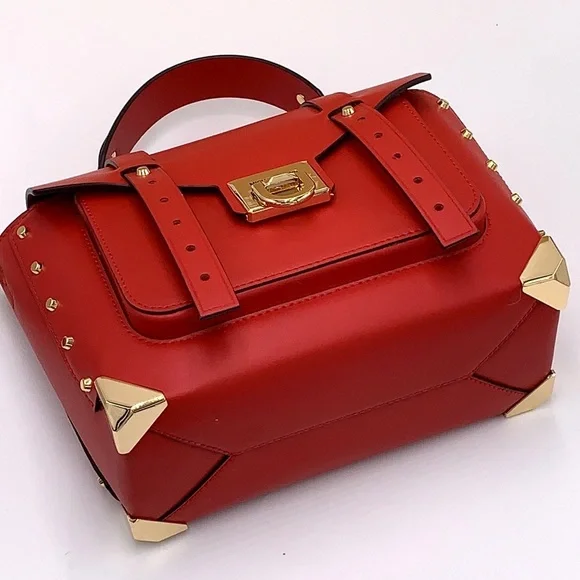 MICHAEL KORS MANHATTAN MEDIUM TOP HANDLE SCHOOL SATCHEL CROSSBODY BAG Fl… - Picture 12 of 16